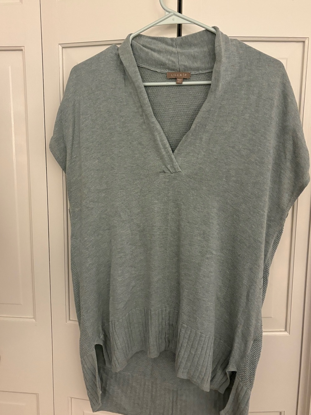 Lilla P Relaxed V-Neck Sweater in Sage